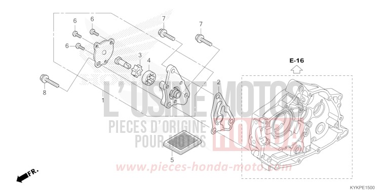 POMPE A HUILE de CRF110F EXTREME RED (R292) 2023