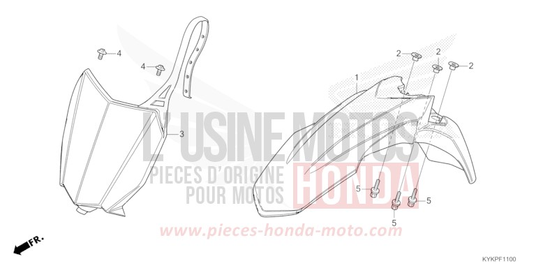 AILE AVANT de CRF110F EXTREME RED (R292) 2023