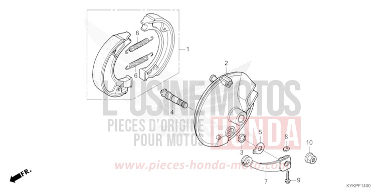 PANNEAU DE FREIN AVANT de CRF110F EXTREME RED (R292) 2023