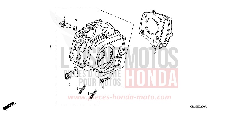 CULASSE de CRF50F EXTREME RED (R292) de 2004