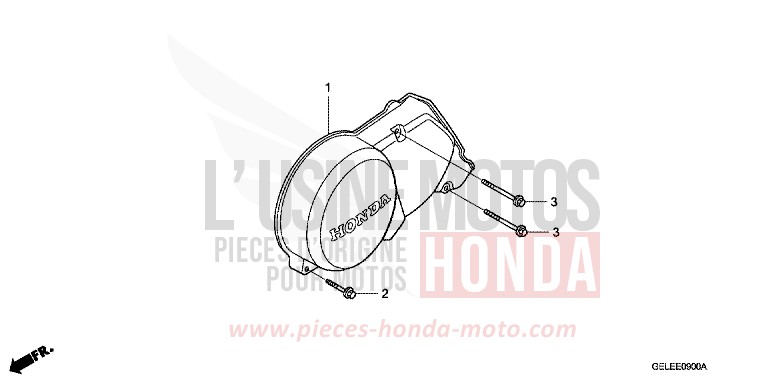 PANNEAU CARTER-MOTEUR G. de CRF50F EXTREME RED (R292) de 2004