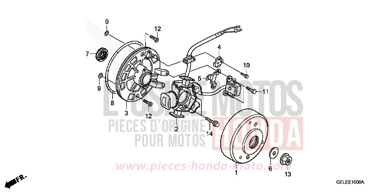 GENERATRICE de CRF50F EXTREME RED (R292) de 2004