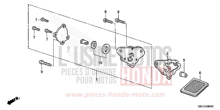 POMPE A HUILE de CRF50F EXTREME RED (R292) de 2005