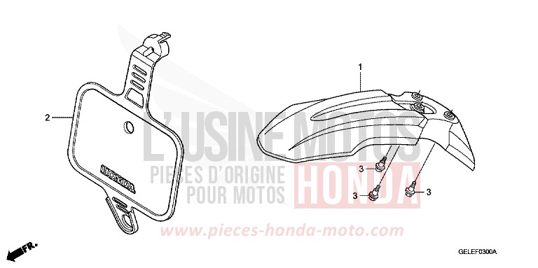 AILE AVANT de CRF50F EXTREME RED (R292) de 2007