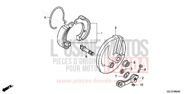 PANNEAU DE FREIN AVANT de CRF50F EXTREME RED (R292) de 2007