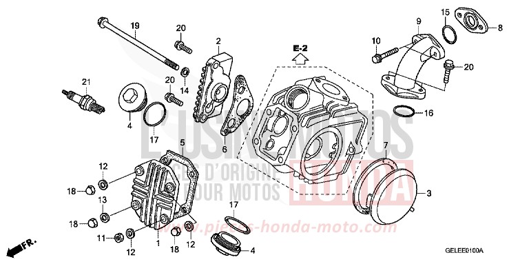 COUVERCLE DE CULASSE de CRF50F EXTREME RED (R292) 2008