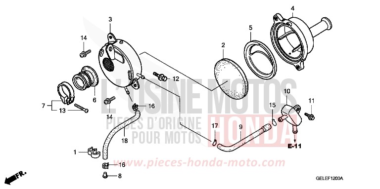 FILTRE A AIR de CRF50F EXTREME RED (R292) 2008