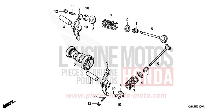 ARBRE A CAMES/SOUPAPE de CRF50F EXTREME RED (R292) 2009