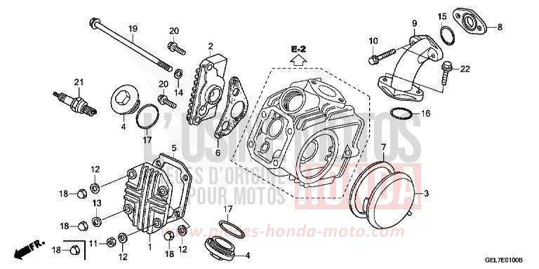 COUVERCLE DE CULASSE de CRF50F EXTREME RED (R292) de 2013