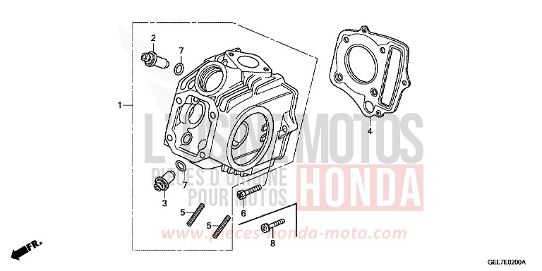 CULASSE de CRF50F EXTREME RED (R292) de 2013