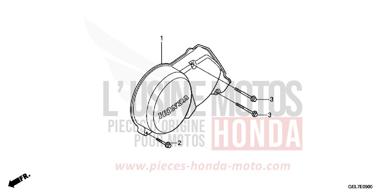 PANNEAU CARTER-MOTEUR G. de CRF50F EXTREME RED (R292) de 2013