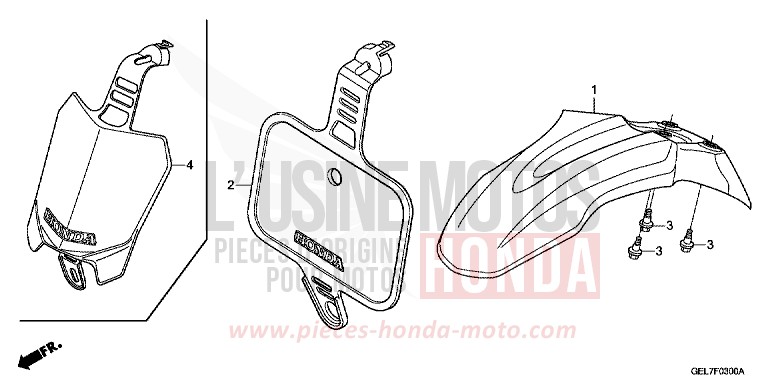 AILE AVANT de CRF50F EXTREME RED (R292) de 2013