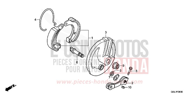 PANNEAU DE FREIN AVANT de CRF50F EXTREME RED (R292) de 2013