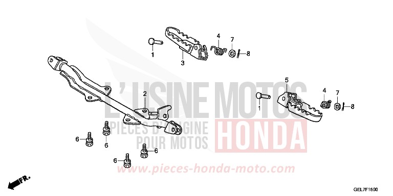 MARCHE de CRF50F EXTREME RED (R292) de 2013