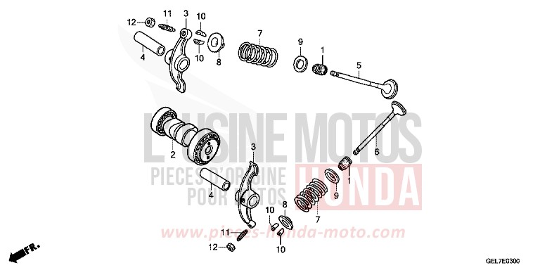 ARBRE A CAMES/SOUPAPE de CRF50F EXTREME RED (R292) 2014