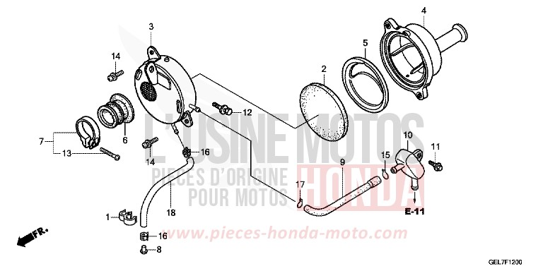 FILTRE A AIR de CRF50F EXTREME RED (R292) 2014