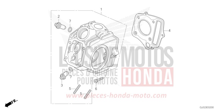 CULASSE de CRF50F EXTREME RED (R292) de 2022