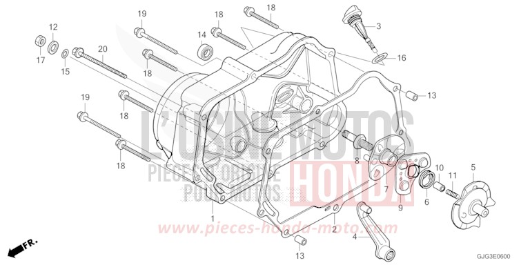 PANNEAU CARTER-MOTEUR D. de CRF50F EXTREME RED (R292) de 2022