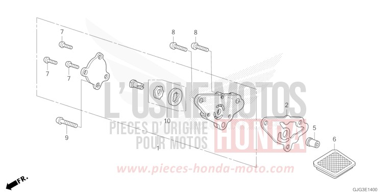 POMPE A HUILE de CRF50F EXTREME RED (R292) de 2022