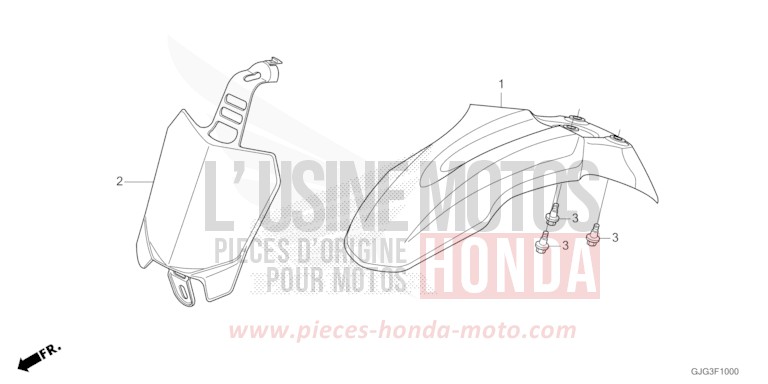 AILE AVANT de CRF50F EXTREME RED (R292) de 2022