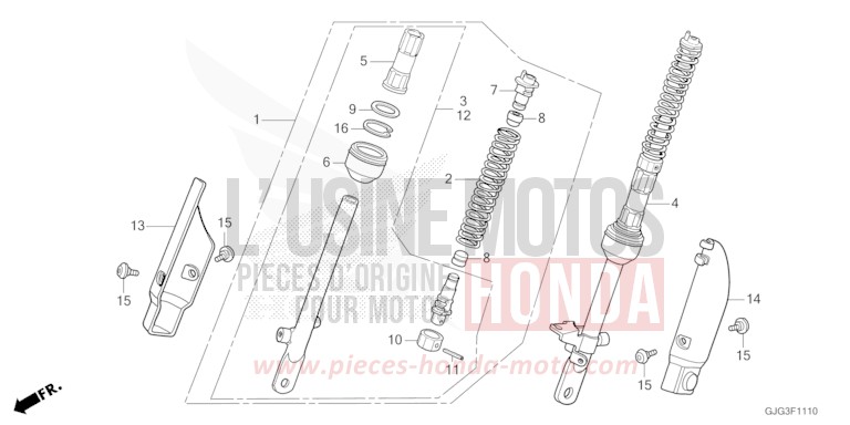 COUSSIN AVANT de CRF50F EXTREME RED (R292) de 2022