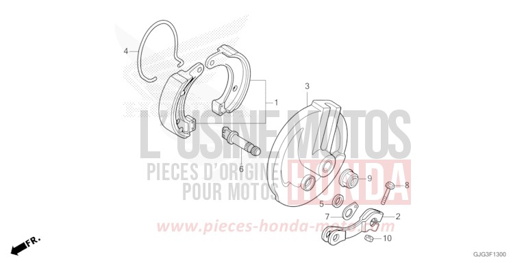 PANNEAU DE FREIN AVANT de CRF50F EXTREME RED (R292) de 2022