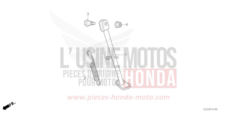 BEQUILLE de CRF50F EXTREME RED (R292) de 2022