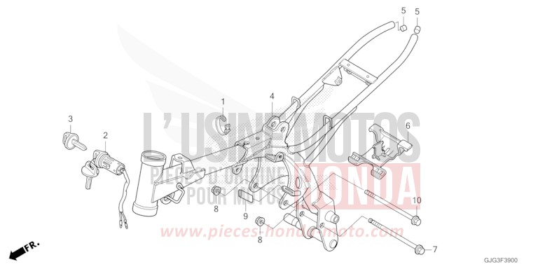 CARROSSERIE DE CHASSIS de CRF50F EXTREME RED (R292) de 2022