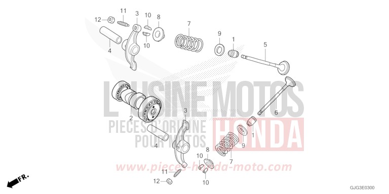 ARBRE A CAMES/SOUPAPE de CRF50F EXTREME RED (R292) 2023
