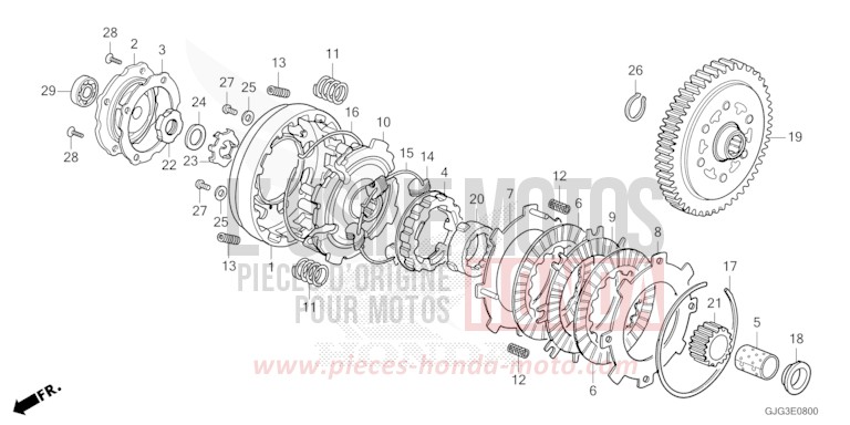 EMBRAYAGE de CRF50F EXTREME RED (R292) 2023