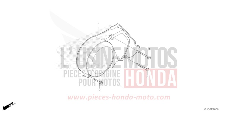 PANNEAU CARTER-MOTEUR G. de CRF50F EXTREME RED (R292) 2023
