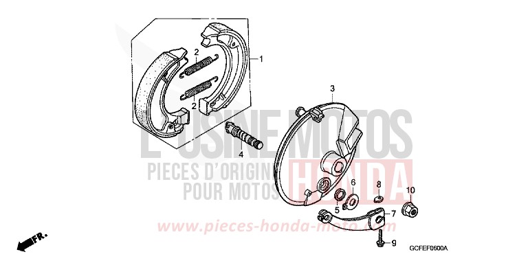 PANNEAU DE FREIN AVANT de CRF70F EXTREME RED (R292) de 2004