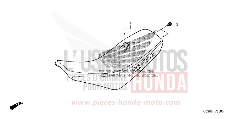 SIEGE de CRF70F EXTREME RED (R292) de 2004