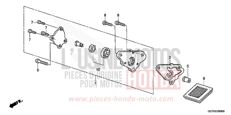 POMPE A HUILE de CRF70F EXTREME RED (R292) de 2007
