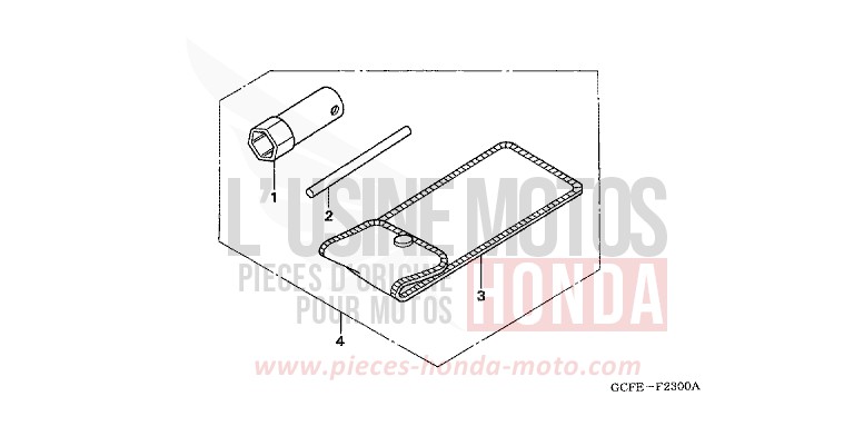 OUTILS de CRF70F EXTREME RED (R292) de 2007