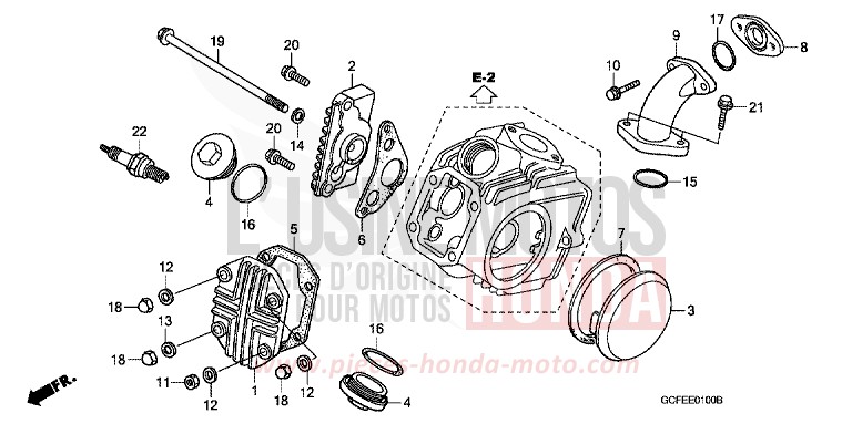 COUVERCLE DE CULASSE de CRF70F EXTREME RED (R292) 2011