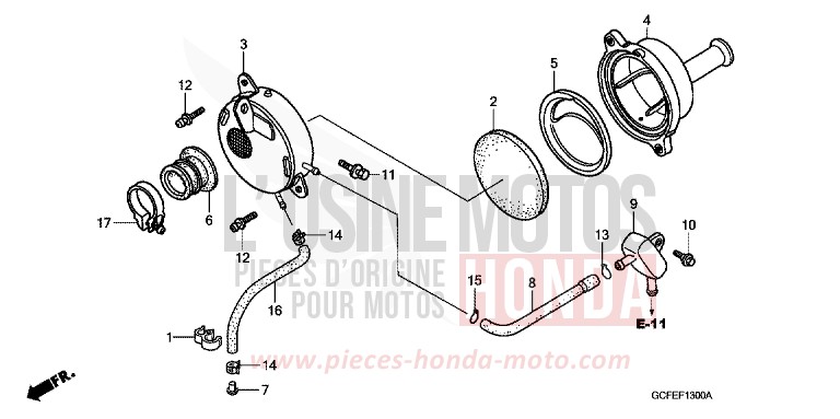 FILTRE A AIR de CRF70F EXTREME RED (R292) 2011