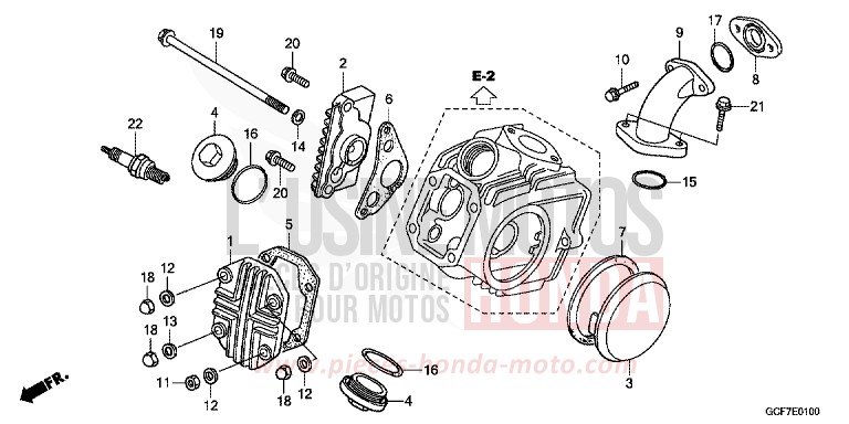 COUVERCLE DE CULASSE de CRF70F EXTREME RED (R292) 2012