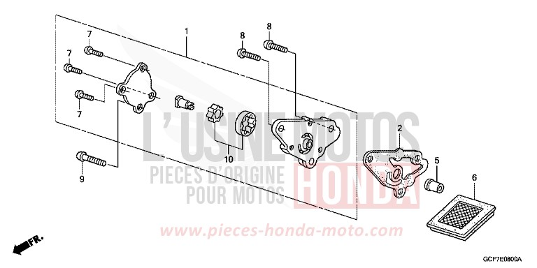 POMPE A HUILE de CRF70F EXTREME RED (R292) 2012