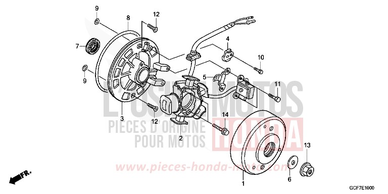 GENERATRICE de CRF70F EXTREME RED (R292) 2012