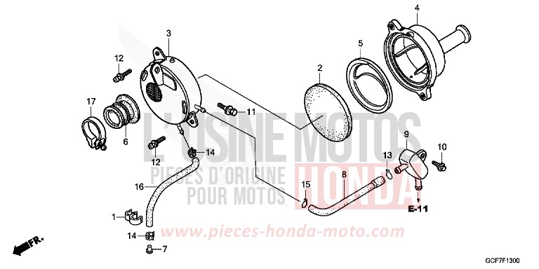 FILTRE A AIR de CRF70F EXTREME RED (R292) 2012