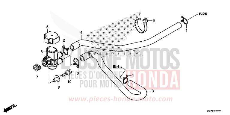 ELECTROVANNE INJECTION D'AIR de CRF250RA NOIR (NH1) 2017