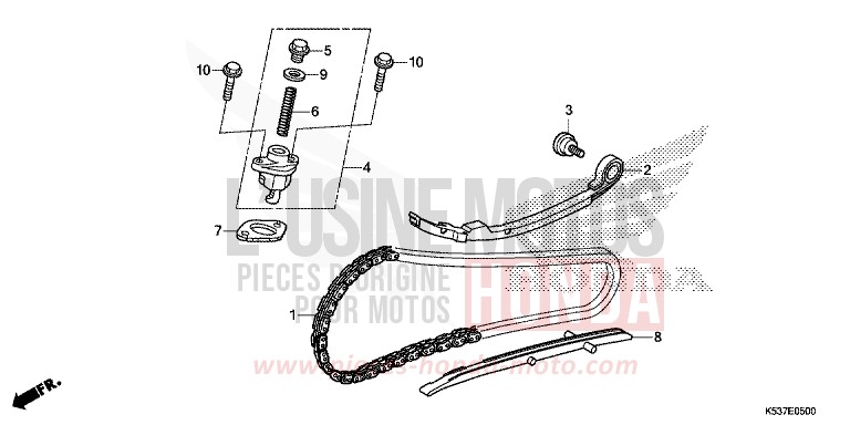CHAINE A CAMES de SH300A LUCENT SILVER METALLIC (NHB87) de 2017