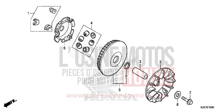 COTE SECONDAIRE de SH300A PEARL COOL WHITE (NHA16) de 2017