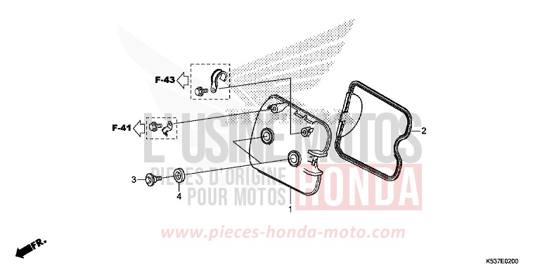 COUVERCLE DE CULASSE de SH300A PEARL COOL WHITE (NHA16) de 2017