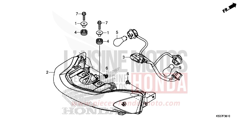 FEUX COMBINES ARRIERE de SH300A PEARL NIGHTSTAR BLACK (NHA84) de 2017