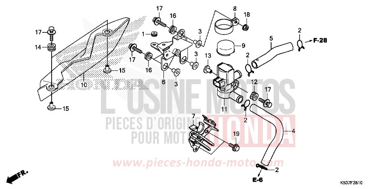 ELECTROVANNE INJECTION D'AIR de SH300A PEARL SPLENDOR RED (R369) de 2017
