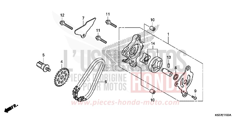 POMPE A HUILE de SH300A LUCENT SILVER METALLIC (NHB87) de 2017