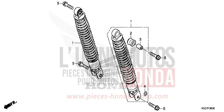 COUSSIN ARRIERE de SH300A PEARL COOL WHITE (NHA16) de 2017