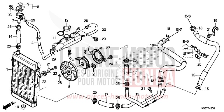 RADIATEUR de SH300A PEARL NIGHTSTAR BLACK (NHA84) 2018